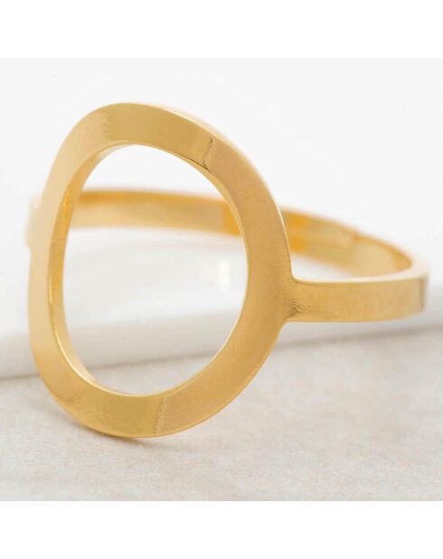 Bague ajustable Olea en Acier doré
