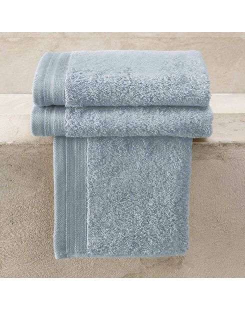 3 eisblaue Gästeservietten - 40x60 cm