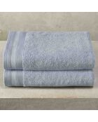 2 eisblaue Duschlaken - 70x140 cm