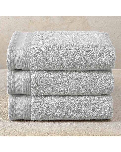 3 silberne Badetücher - 50x100 cm