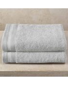 2 silberne Duschlaken - 70x140 cm