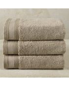 3 asciugamani tortora - 50x100 cm
