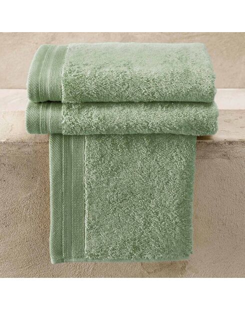 3 Serviettes invités vertes - 40x60 cm