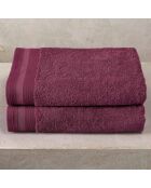 2 teli doccia melanzane - 70x140 cm