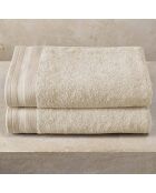 2 Draps de douche sables - 70x140 cm