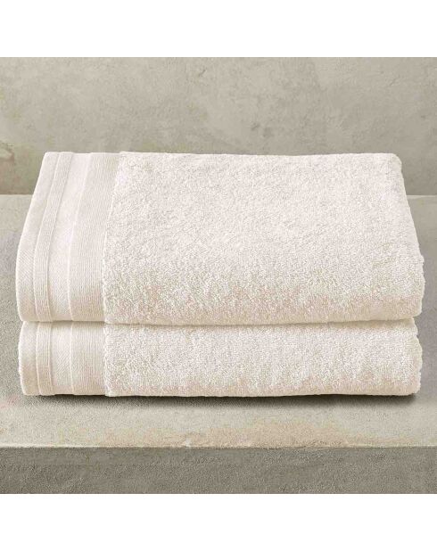 2 Vanille-Duschlaken - 70x140 cm