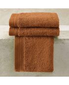 3 karamellfarbene Gästeservietten - 40x60 cm