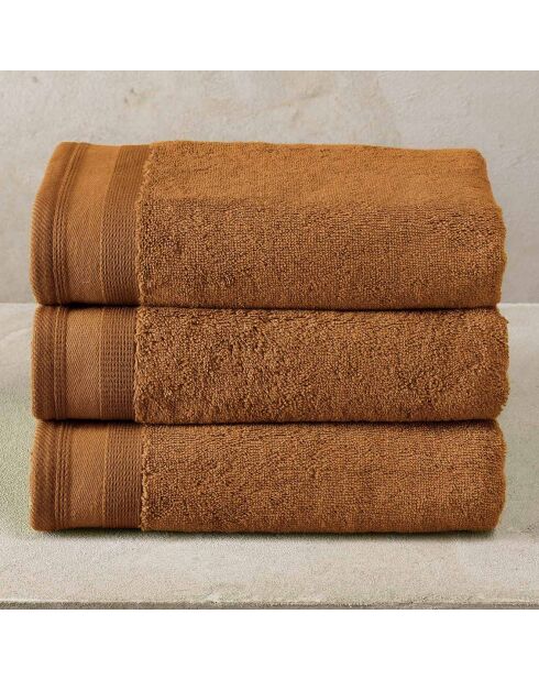 Badetücher, 50 x 100 cm, Karamell, 3 Stück