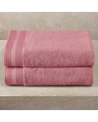 2 rosafarbene Duschlaken - 70x140 cm