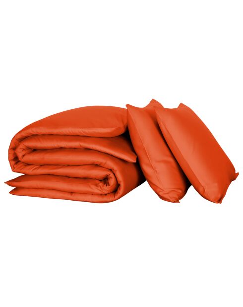 Parure housse de couette Joy orange