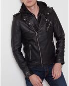 Barry schwarze Lederjacke