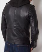 Barry schwarze Lederjacke