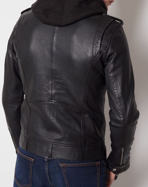 Barry schwarze Lederjacke