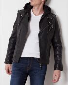 Barry schwarze Lederjacke