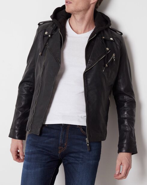 Barry schwarze Lederjacke