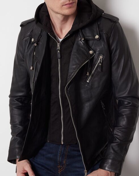 Barry schwarze Lederjacke