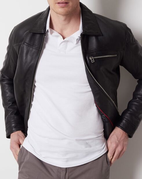 Veste en Cuir Clément noire