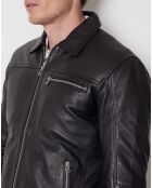 Veste en Cuir Clément noire