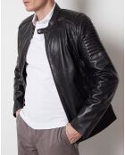 Veste en Cuir Diclan noire