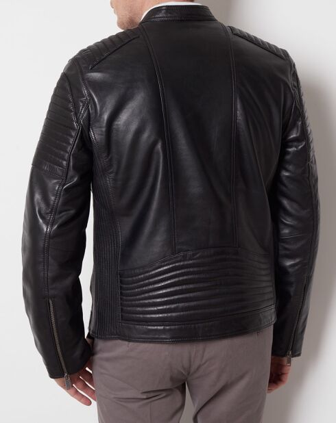Veste en Cuir Diclan noire