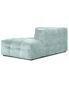 Méridienne velours Droite Vesta menthe - 170x102x68 cm