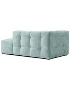 Méridienne velours Droite Vesta menthe - 170x102x68 cm