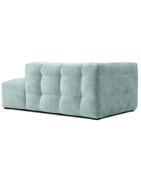 Méridienne velours Droite Vesta menthe - 170x102x68 cm
