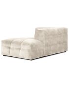 Méridienne velours Droite Vesta beige - 170x102x68 cm