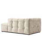 Méridienne velours Droite Vesta beige - 170x102x68 cm