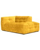 Méridienne velours Droite Vesta jaune - 170x102x68 cm