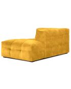 Méridienne velours Droite Vesta jaune - 170x102x68 cm