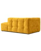 Méridienne velours Droite Vesta jaune - 170x102x68 cm