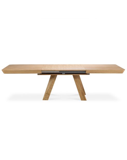 Table extensible Njal bois naturel - 100x180x76 cm