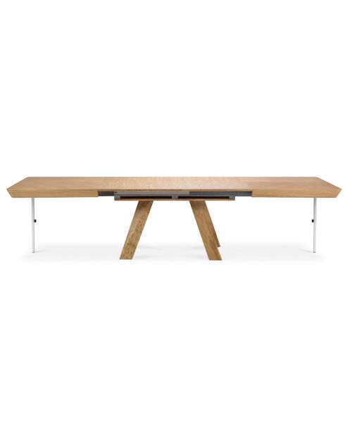 Table extensible Njal bois naturel - 100x180x76 cm