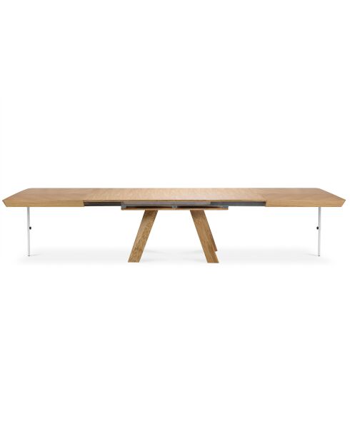 Table extensible Njal bois naturel - 100x180x76 cm