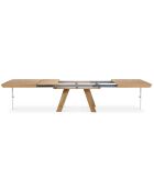 Table extensible Njal bois naturel - 100x180x76 cm