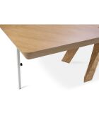 Table extensible Njal bois naturel - 100x180x76 cm
