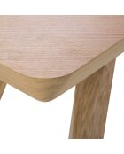 Table extensible Njal bois naturel - 100x180x76 cm