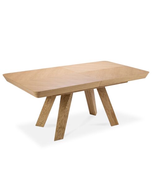 Table extensible Njal bois naturel - 100x180x76 cm