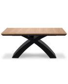 Table extensible Helga bois naturel/noir - 100x170x76 cm