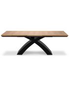 Table extensible Helga bois naturel/noir - 100x170x76 cm