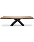 Table extensible Helga bois naturel/noir - 100x170x76 cm