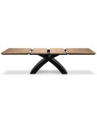 Table extensible Helga bois naturel/noir - 100x170x76 cm