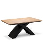 Table extensible Helga bois naturel/noir - 100x170x76 cm