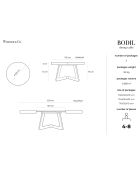 Table extensible Bodil bois naturel - D.130x76 cm