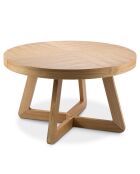 Table extensible Bodil bois naturel - D.130x76 cm