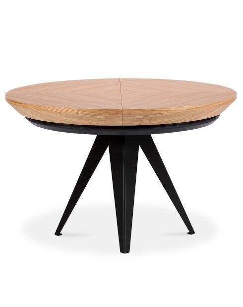 Table extensible Magnus bois naturel/noir - D.120x76 cm