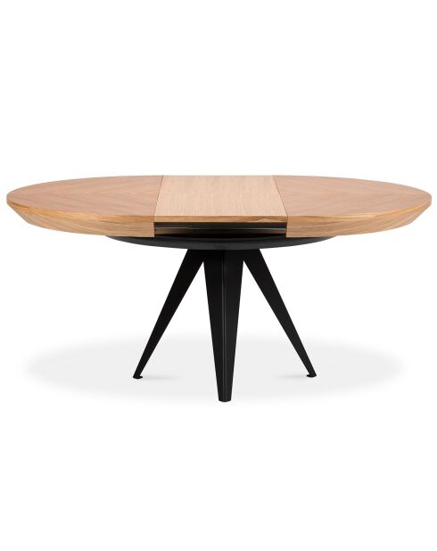 Table extensible Magnus bois naturel/noir - D.120x76 cm