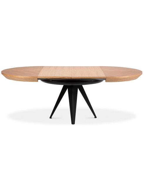Table extensible Magnus bois naturel/noir - D.120x76 cm