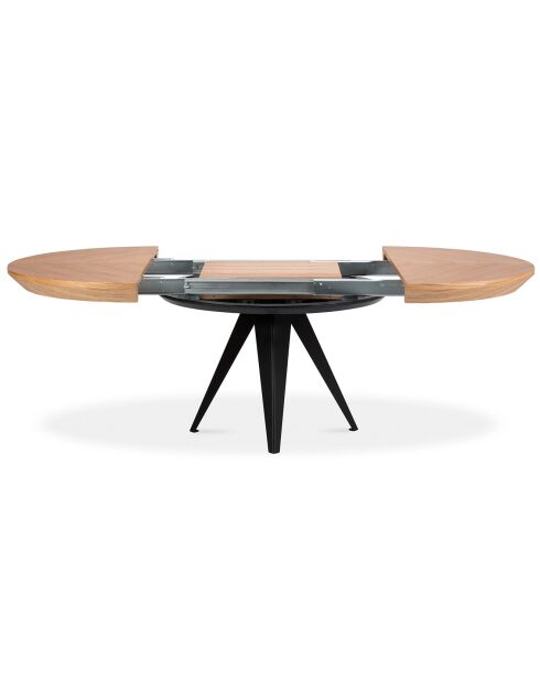 Table extensible Magnus bois naturel/noir - D.120x76 cm